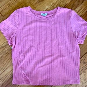Large pink crop top
